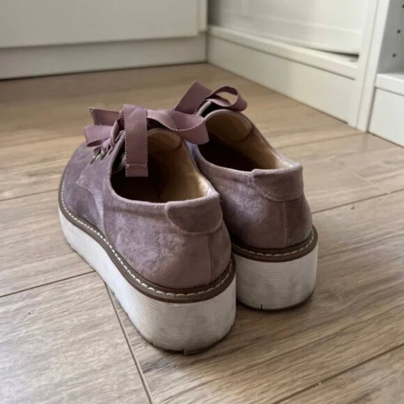 Zara Platform Velvet Oxford Shoes EUR 37 - Picture 4 of 7